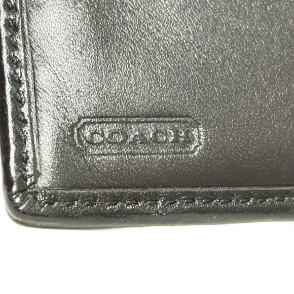 Auth COACH Ergo - Black Leather Bifold Wallet - Picture 4 of 5